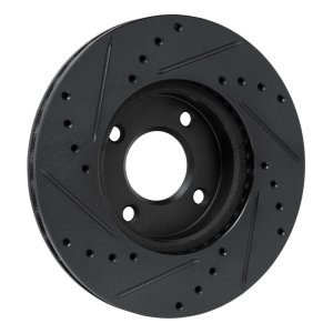 Nissan Versa Brake Rotor (1) - Front Right - R1 Concepts - Drilled & Slotted - Black - `17-`25 Nissan Versa Brake Rotor (1) - Front Right - R1 Concepts - Drilled & Slotted - Black - `17-`25